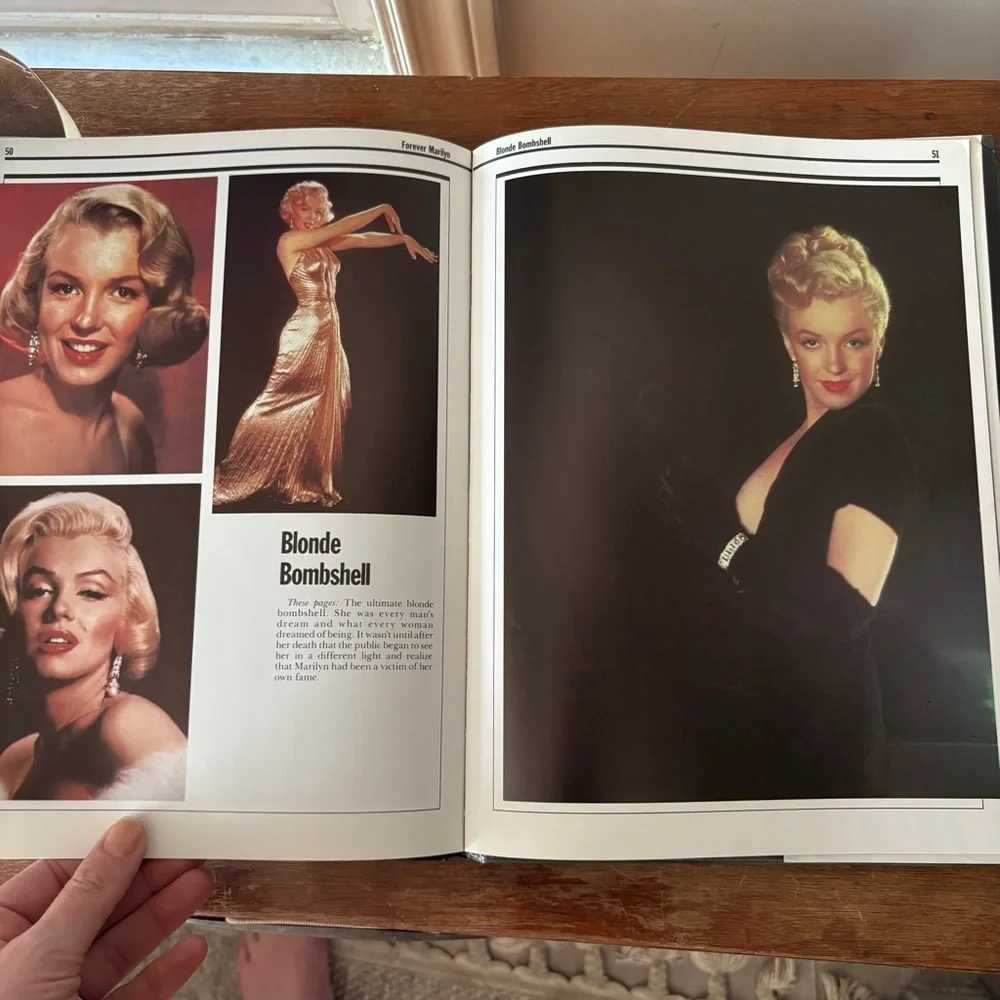 🏡Marilyn Monroe Black & Pink Hardcover Coffee Table Book - Picture 6 of 7